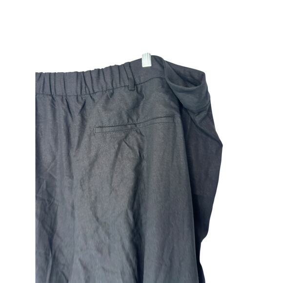 Old Navy Pants Plus Black Basic Stretch Lagenlook Relaxed Wide Leg Size 3X - Picture 6 of 13